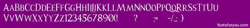 RiseOfKingdom Font – White Fonts on Purple Background
