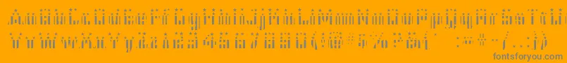 Cfb1AmericanPatriotSpangle2Bold-fontti – harmaat kirjasimet oranssilla taustalla