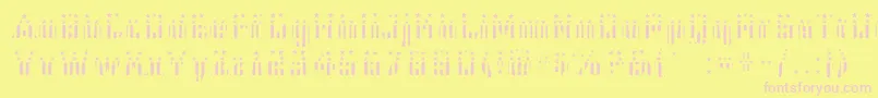 Cfb1AmericanPatriotSpangle2Bold-fontti – vaaleanpunaiset fontit keltaisella taustalla