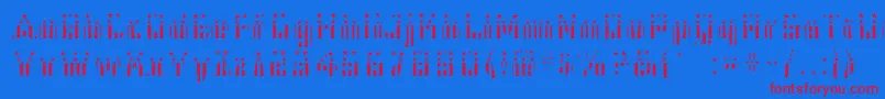Шрифт Cfb1AmericanPatriotSpangle2Bold – красные шрифты на синем фоне