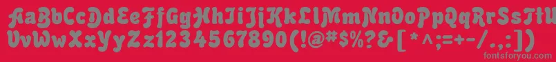 Hercules Font – Gray Fonts on Red Background