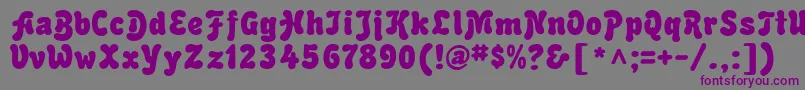 Hercules Font – Purple Fonts on Gray Background