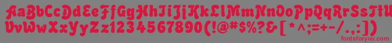 Hercules Font – Red Fonts on Gray Background