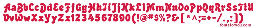 Hercules Font – Red Fonts on White Background
