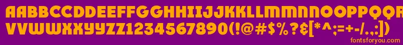 Race1BranntPlusNcv Font – Orange Fonts on Purple Background