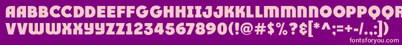 Race1BranntPlusNcv-Schriftart – Rosa Schriften auf violettem Hintergrund