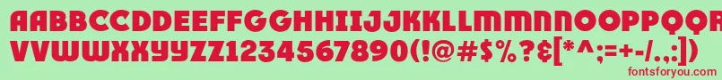 Race1BranntPlusNcv Font – Red Fonts on Green Background