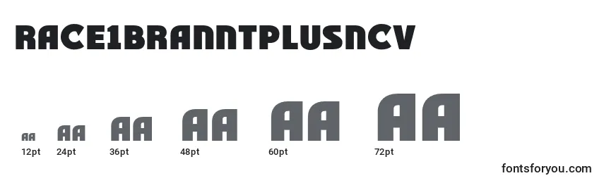 Race1BranntPlusNcv Font Sizes