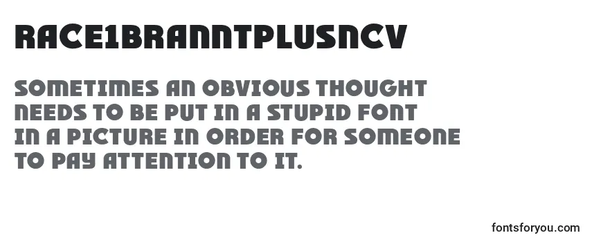 Race1BranntPlusNcv Font