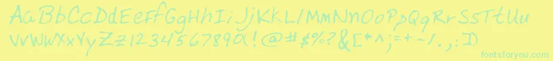 Lisätietoja VarnellRegular-fontista VarnellRegular-fontti – vihreät fontit keltaisella taustalla
