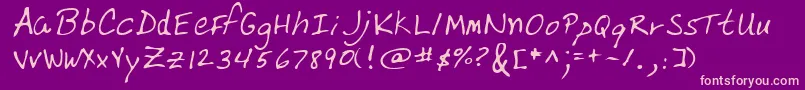 VarnellRegular Font – Pink Fonts on Purple Background