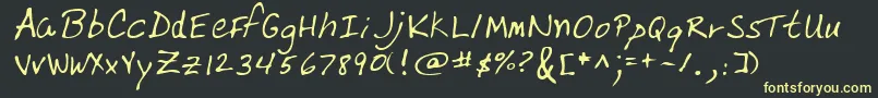 VarnellRegular Font – Yellow Fonts on Black Background