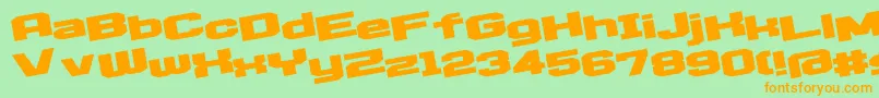 D3egoistismL Font – Orange Fonts on Green Background