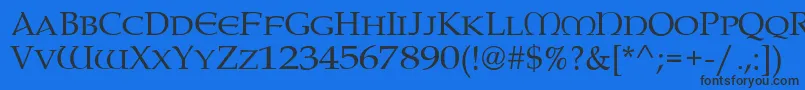 PaternosterAh Font – Black Fonts on Blue Background