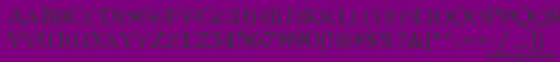 PaternosterAh Font – Black Fonts on Purple Background