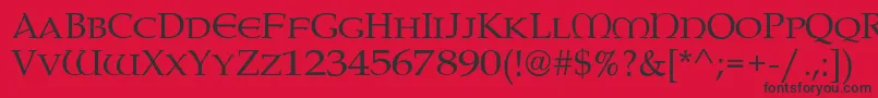 PaternosterAh Font – Black Fonts on Red Background