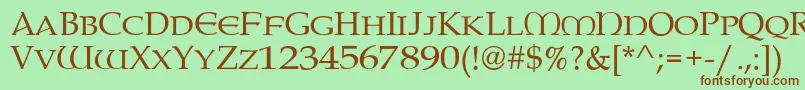 PaternosterAh Font – Brown Fonts on Green Background