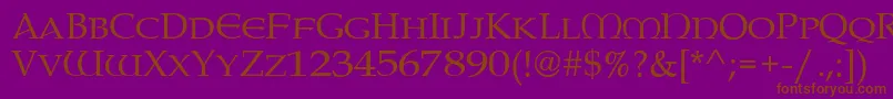 PaternosterAh Font – Brown Fonts on Purple Background