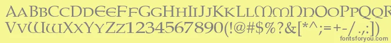 PaternosterAh Font – Gray Fonts on Yellow Background