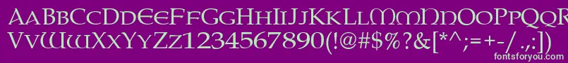 PaternosterAh Font – Green Fonts on Purple Background