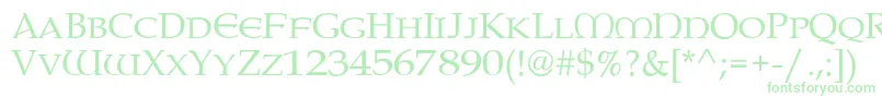 PaternosterAh Font – Green Fonts on White Background