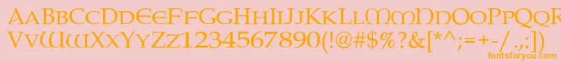 PaternosterAh Font – Orange Fonts on Pink Background