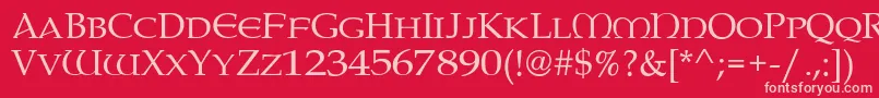 PaternosterAh Font – Pink Fonts on Red Background