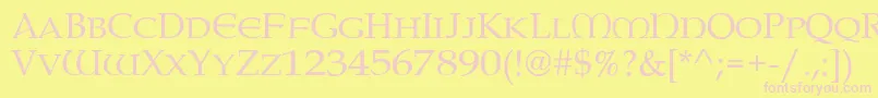 PaternosterAh Font – Pink Fonts on Yellow Background