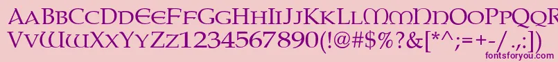 PaternosterAh Font – Purple Fonts on Pink Background