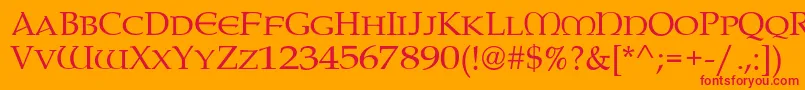 PaternosterAh Font – Red Fonts on Orange Background