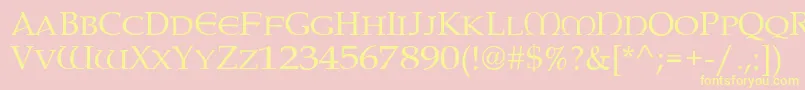 PaternosterAh Font – Yellow Fonts on Pink Background