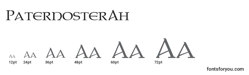 Размеры шрифта PaternosterAh
