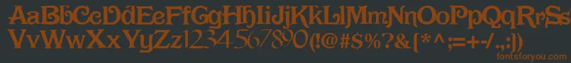DarkRegularTtnorm Font – Brown Fonts on Black Background