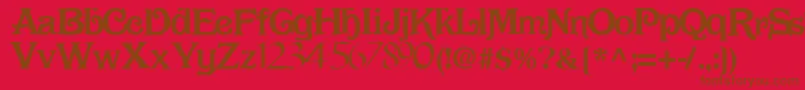 Шрифт DarkRegularTtnorm – коричневые шрифты на красном фоне