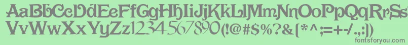 Czcionka DarkRegularTtnorm – szare czcionki na zielonym tle