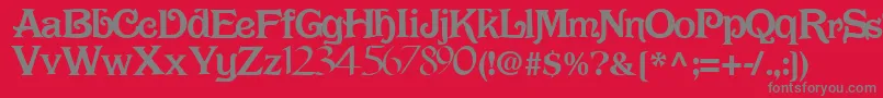 DarkRegularTtnorm Font – Gray Fonts on Red Background