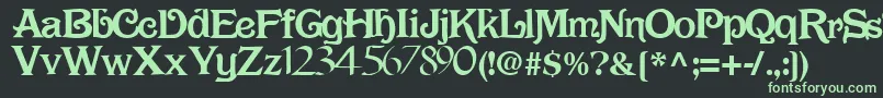 DarkRegularTtnorm Font – Green Fonts on Black Background