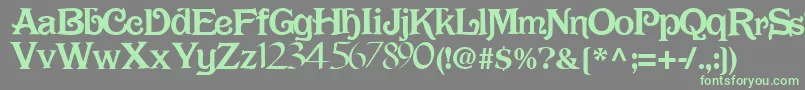 DarkRegularTtnorm Font – Green Fonts on Gray Background