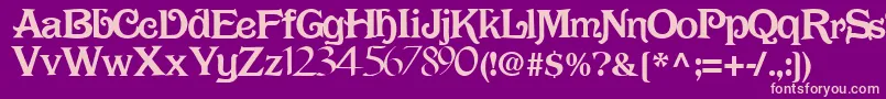DarkRegularTtnorm Font – Pink Fonts on Purple Background
