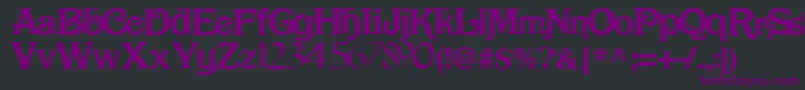 Fonte DarkRegularTtnorm – fontes roxas em um fundo preto