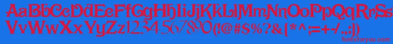 DarkRegularTtnorm Font – Red Fonts on Blue Background