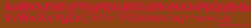 DarkRegularTtnorm Font – Red Fonts on Brown Background