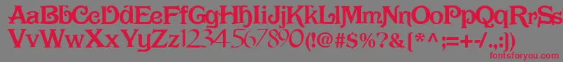 DarkRegularTtnorm Font – Red Fonts on Gray Background