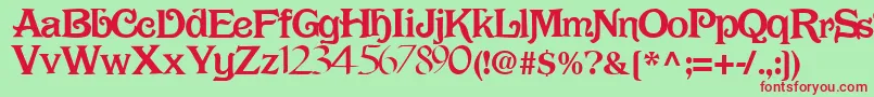 DarkRegularTtnorm Font – Red Fonts on Green Background