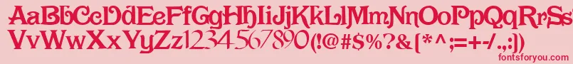 DarkRegularTtnorm Font – Red Fonts on Pink Background