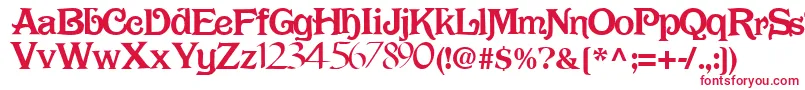 DarkRegularTtnorm Font – Red Fonts on White Background