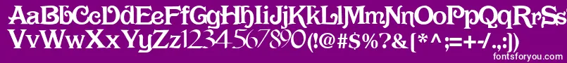 DarkRegularTtnorm Font – White Fonts on Purple Background