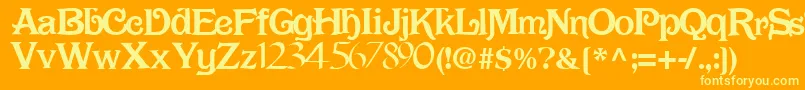 En savoir plus sur la police DarkRegularTtnorm Police DarkRegularTtnorm – polices jaunes sur fond orange