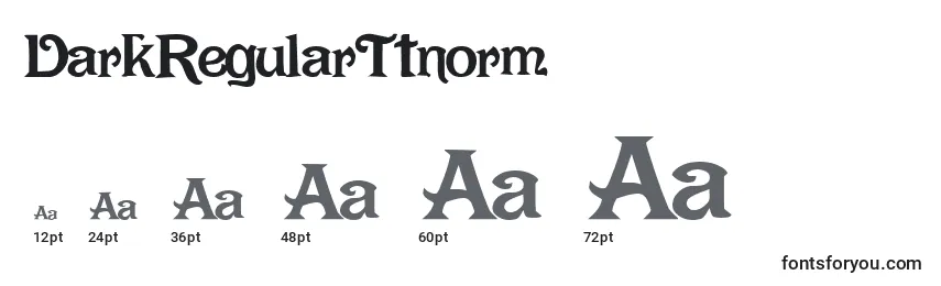 DarkRegularTtnorm Font Sizes