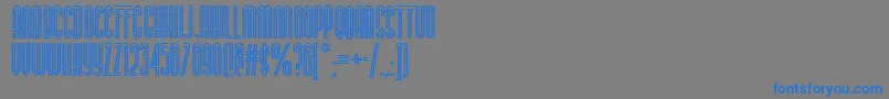 フォントBuenos – 灰色の背景に青い文字